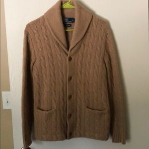 Shawl-Collar Cable-Knit  Cashmere cardigan